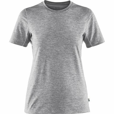 Fjallraven Abisko T-Shirt Grey Singapore For Women (SG-467804)